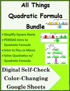 All Things Quadratic Formula Bundle