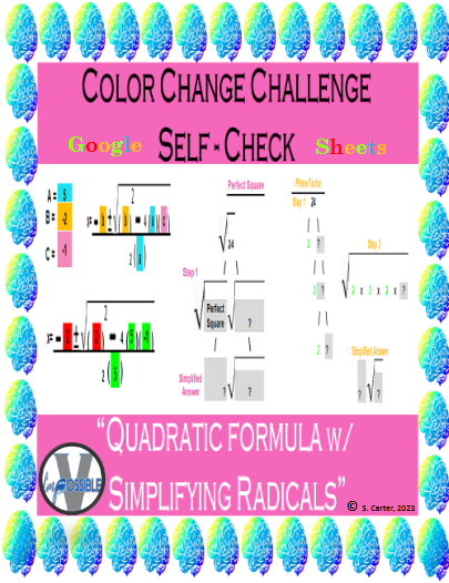 Quadratic Formula with Simplifying Radicals