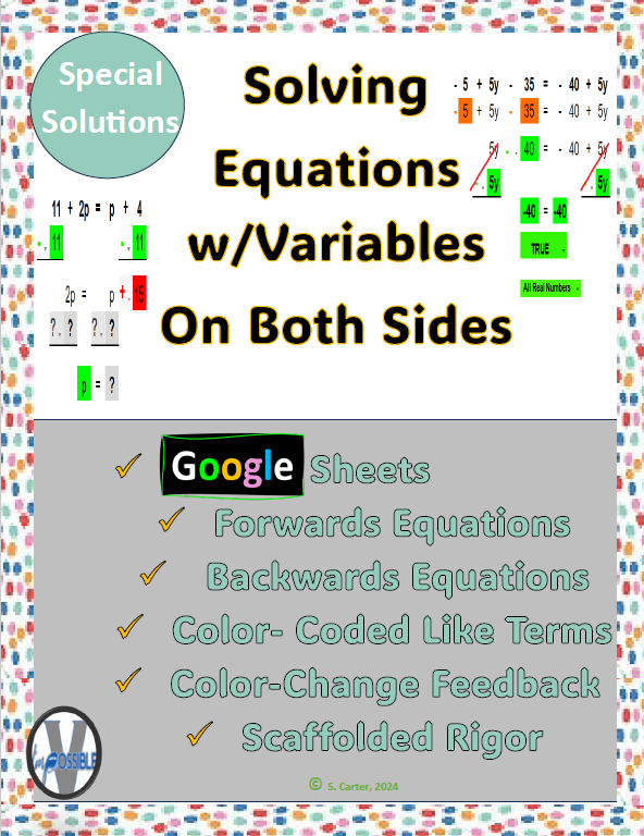 Solving equations with variables on both sides algebra math activities games